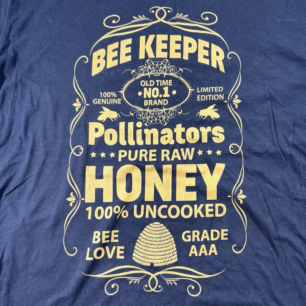 Port & Company Bee Keeper Pollinators Pure Raw Honey Graphic T-Shirt Black‎ XL
